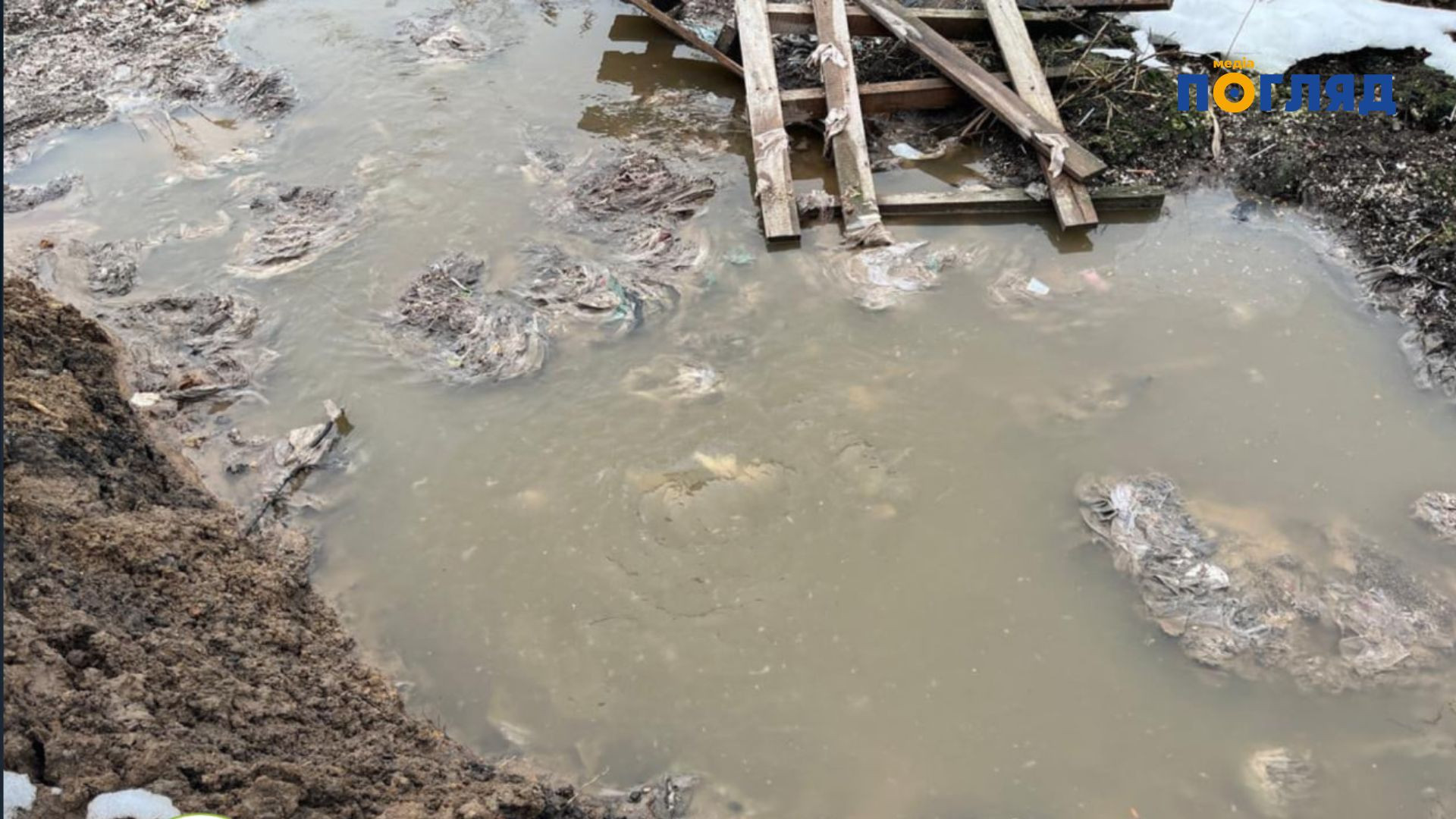 В Ірпені забудовник забруднив прибережну захисну смугу річки Буча (ФОТО) - зображення